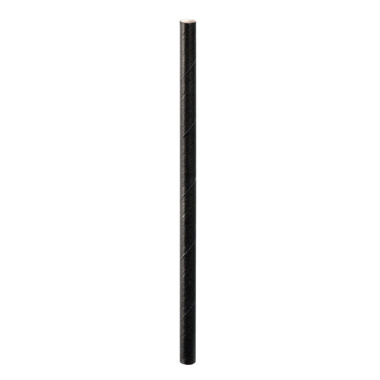 Trinkhalm aus FSC® Papier  ø 6 mm, 150 mm, Papier Cocktail  Schwarz Papier Ø6, 150 | Packung (100 Stück)