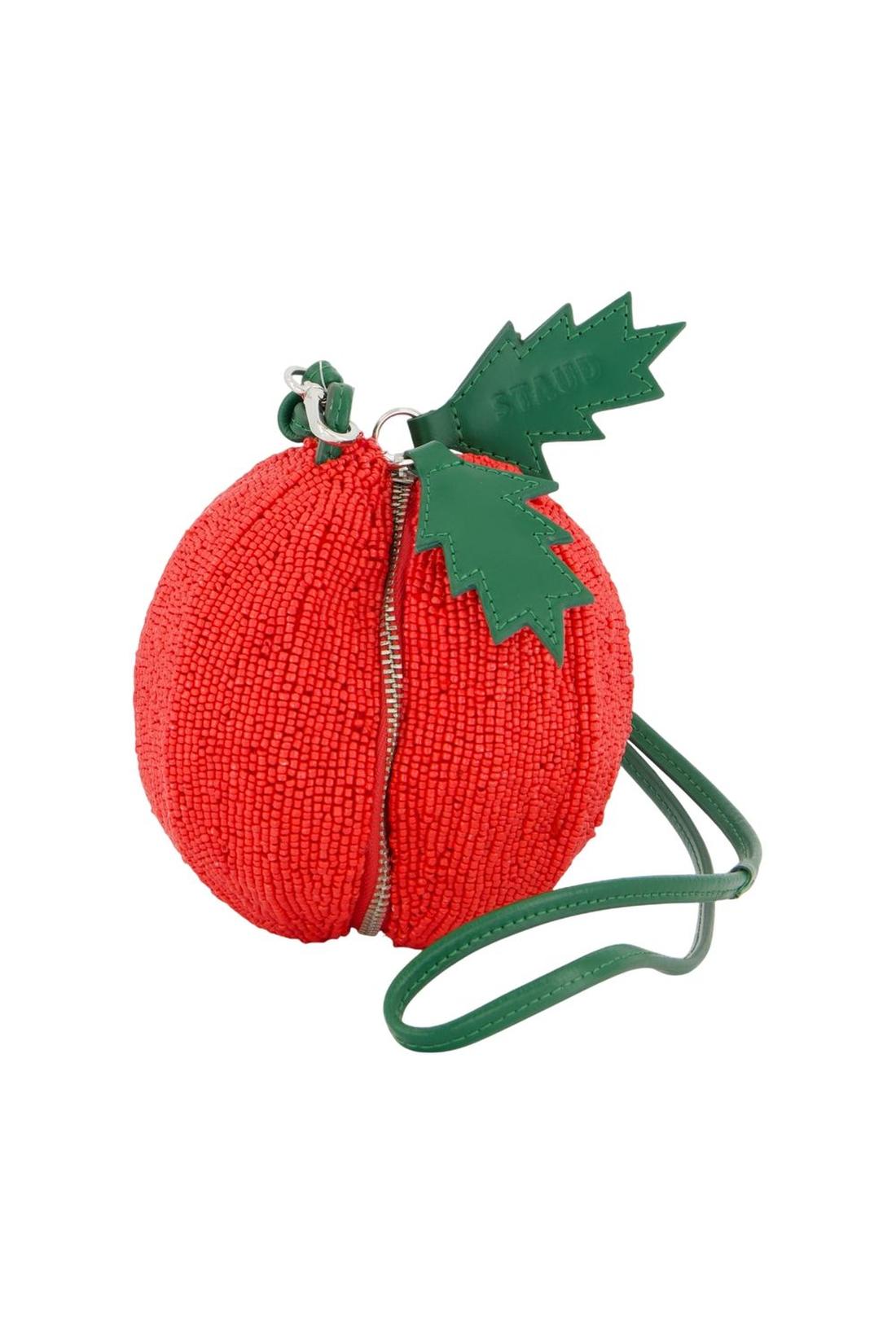 Campari Beaded Handtasche - Staud - Synthetik - Rot