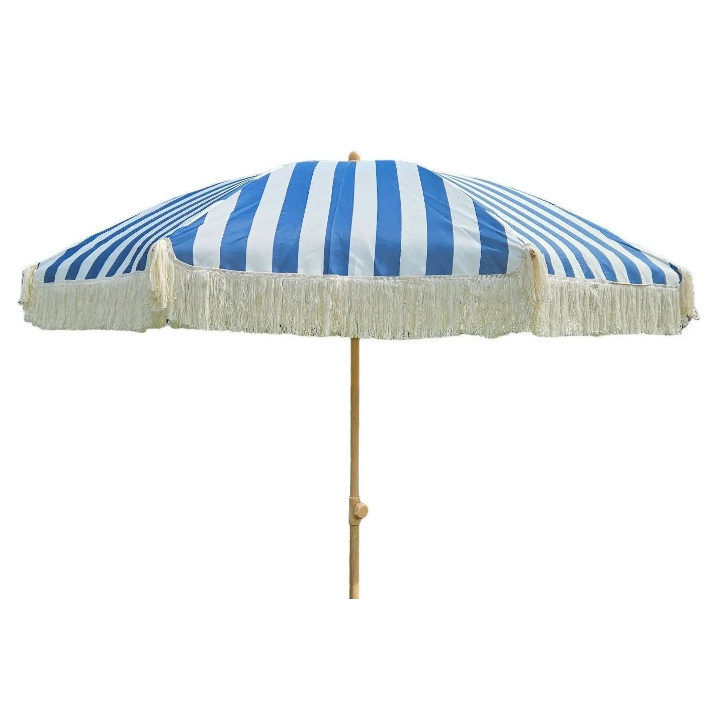 Sonnenschirm Strandschirm Schirm gestreift mit Fransen maritim UV Schutz Ø 180cm