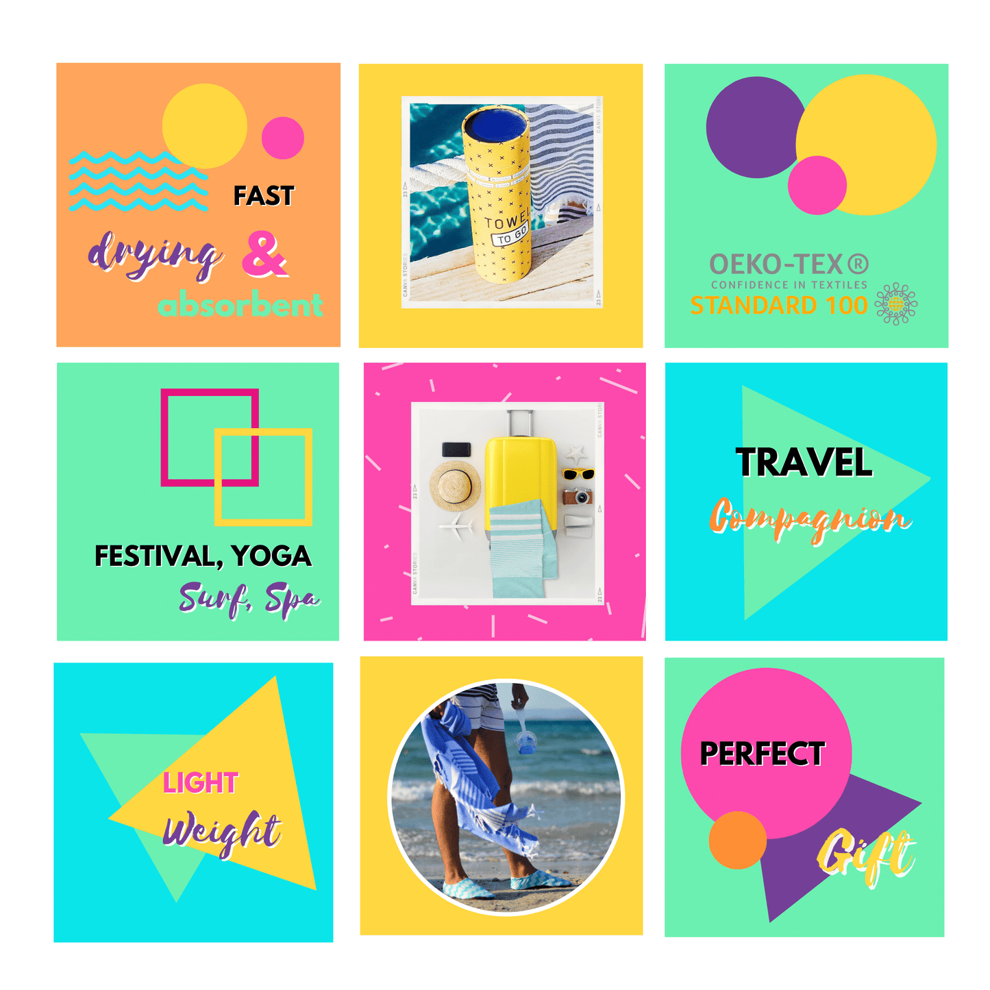 Towel to Go Kinderponcho-Tuch – Bunte Abenteuer für kleine Entdecker