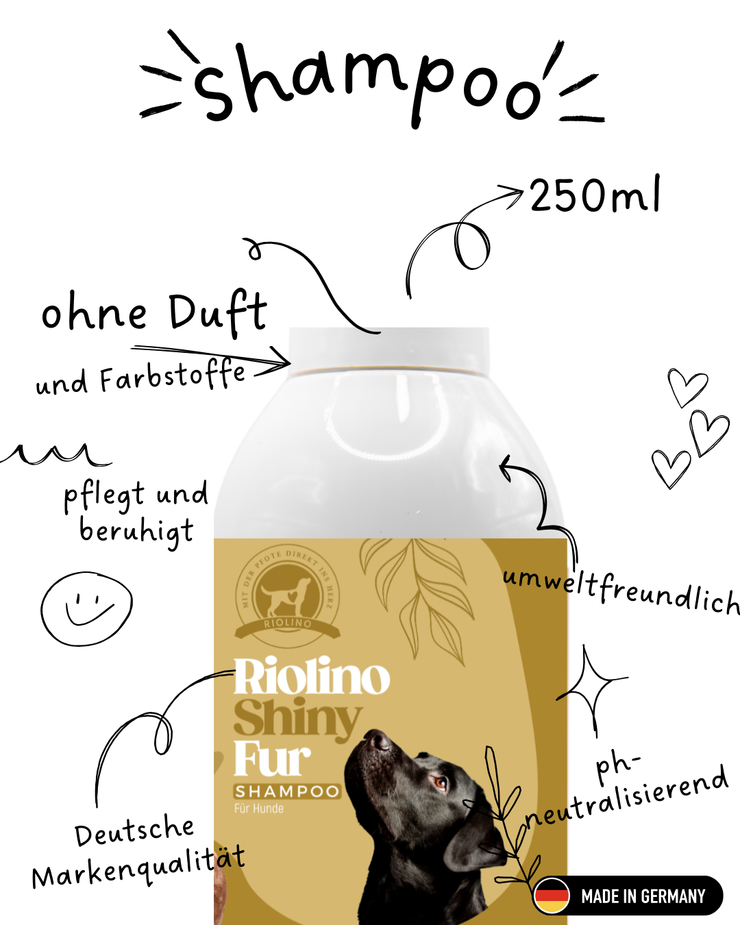 Riolino Shiny Fur Shampoo – Sanfte Pflege für glänzendes Fell