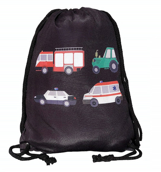 Kinder Turnbeutel Autos Schwarz