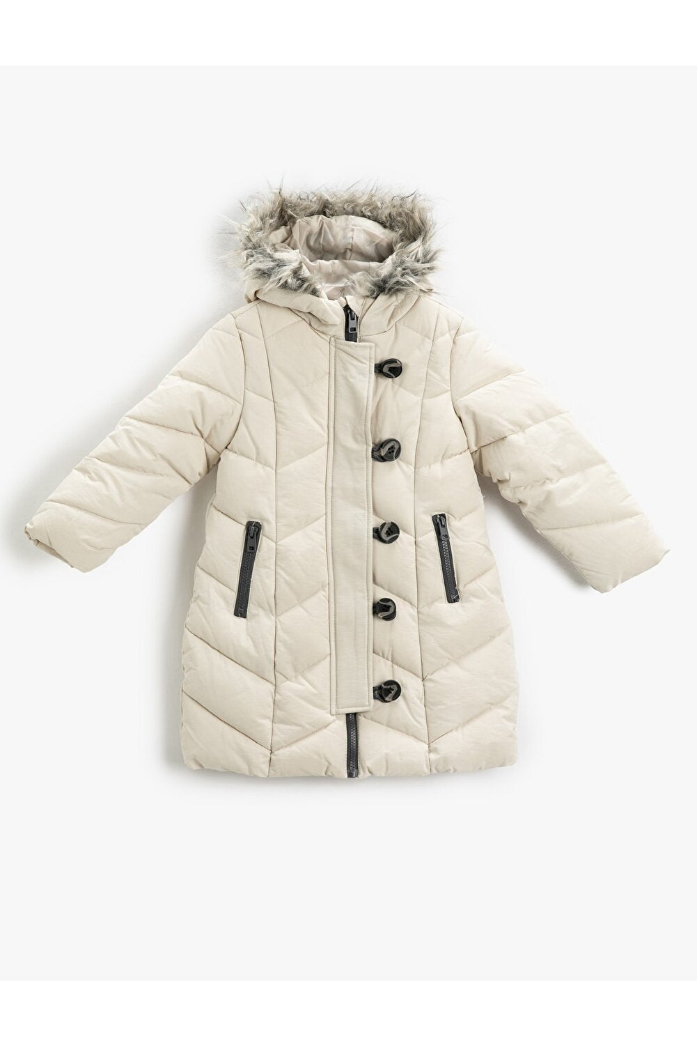Winterjacke Cream Biker Jacket von Koton