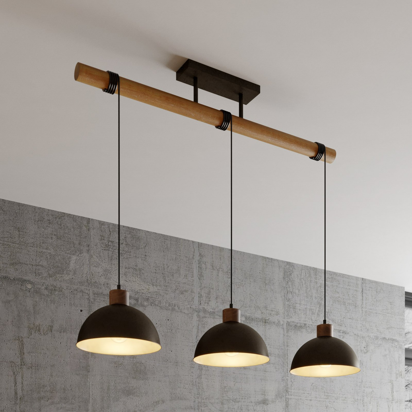 B-grade Lindby Holgar pendant light, ceiling lamp, 3-light, 460 