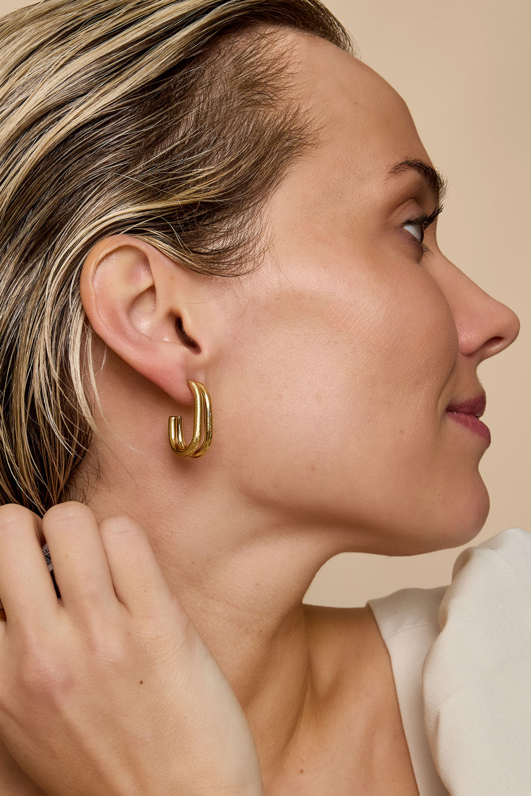 Creolen Linien Casual Daily Simple Serie Damenschmuck