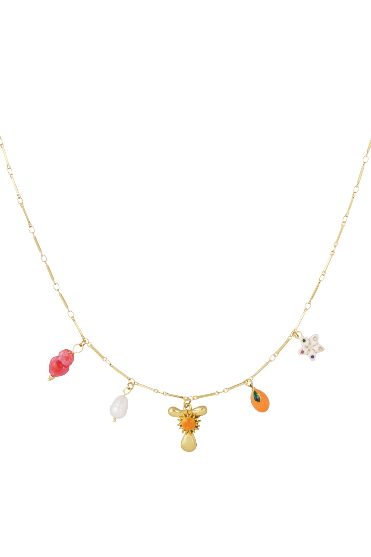 Happy Initials Halskette mit Charms