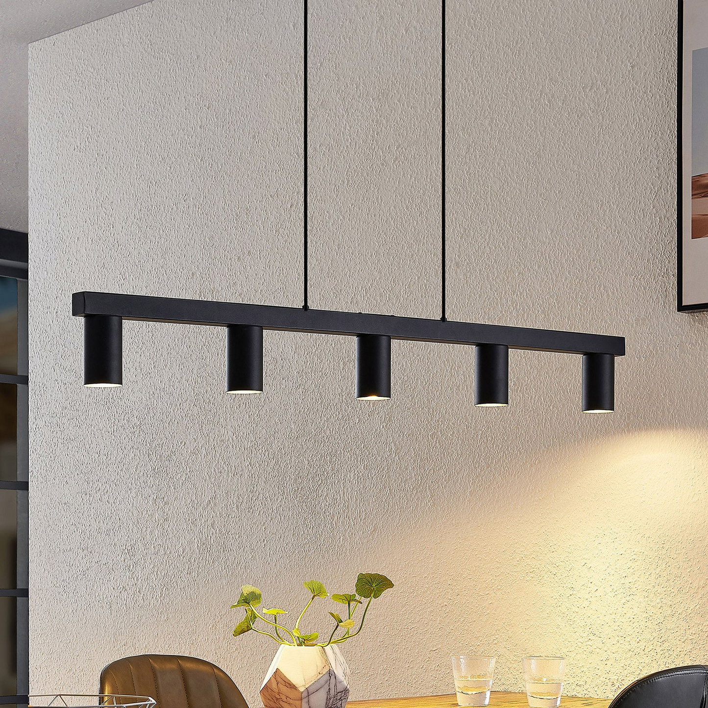 B-Ware Lindby Baliko Hängeleuchte Deckenlampe Lampe Pendelleuchte 5 Flmg Gu10 Schwarz