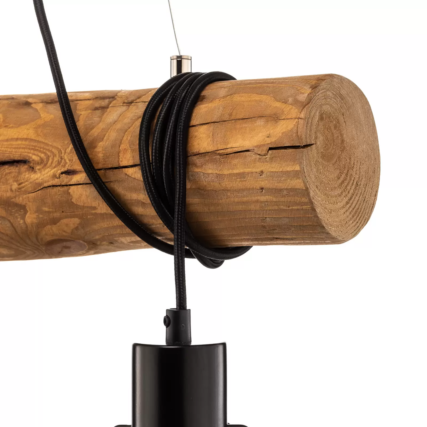 Ýmislegt hengiljós frá Envostar, í B-flokki, með fjórum ljósum, furu, með náttúrulegri áferð.