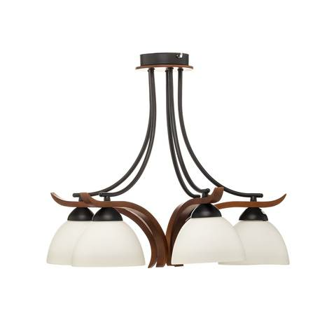 B-flokks loftljós Brakel, loftlampi, loftljós, ljósastæði, lampi, ljós E27, fimm ljósastaurar