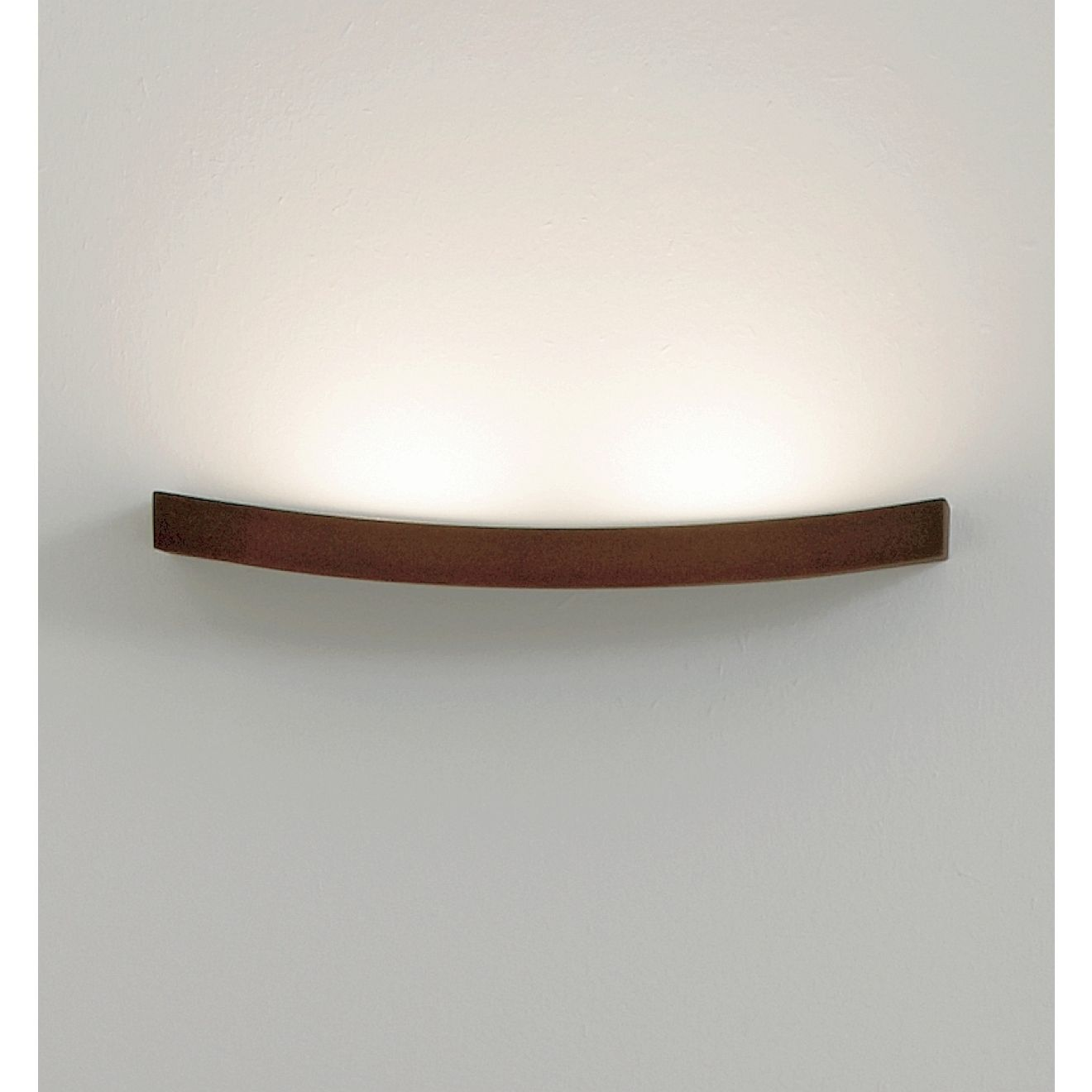 Gibas LED veggljós Dolce í B-flokki, vegglampi, ryðgrænt útlit, 50 cm breitt