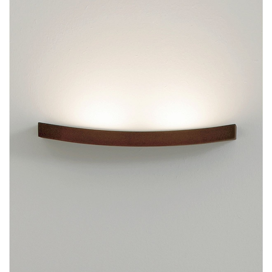 Gibas LED veggljós Dolce í B-flokki, vegglampi, ryðgrænt útlit, 50 cm breitt