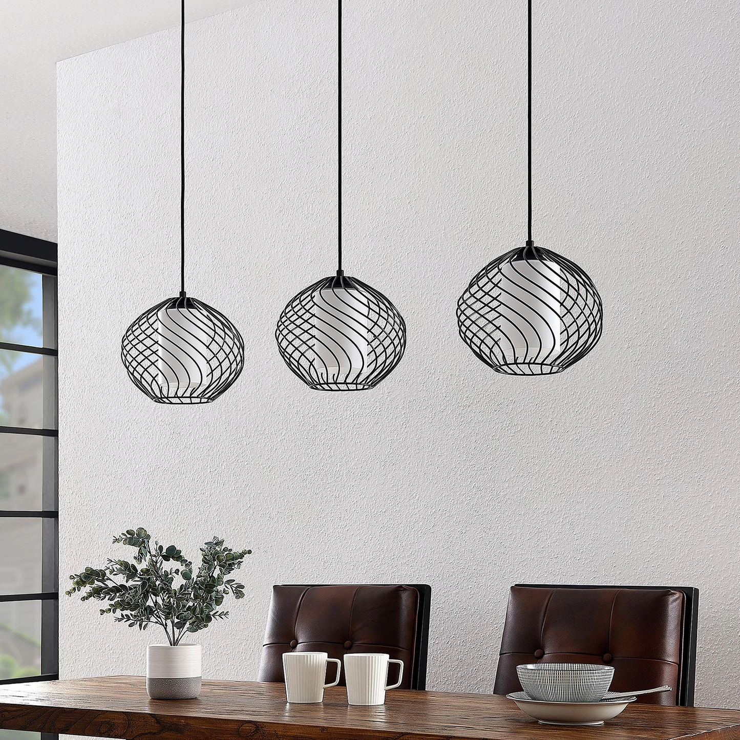 B-stock Lindby Cedrice cage pendant light hanging light ceiling lamp lamp 3 bulbs 0 