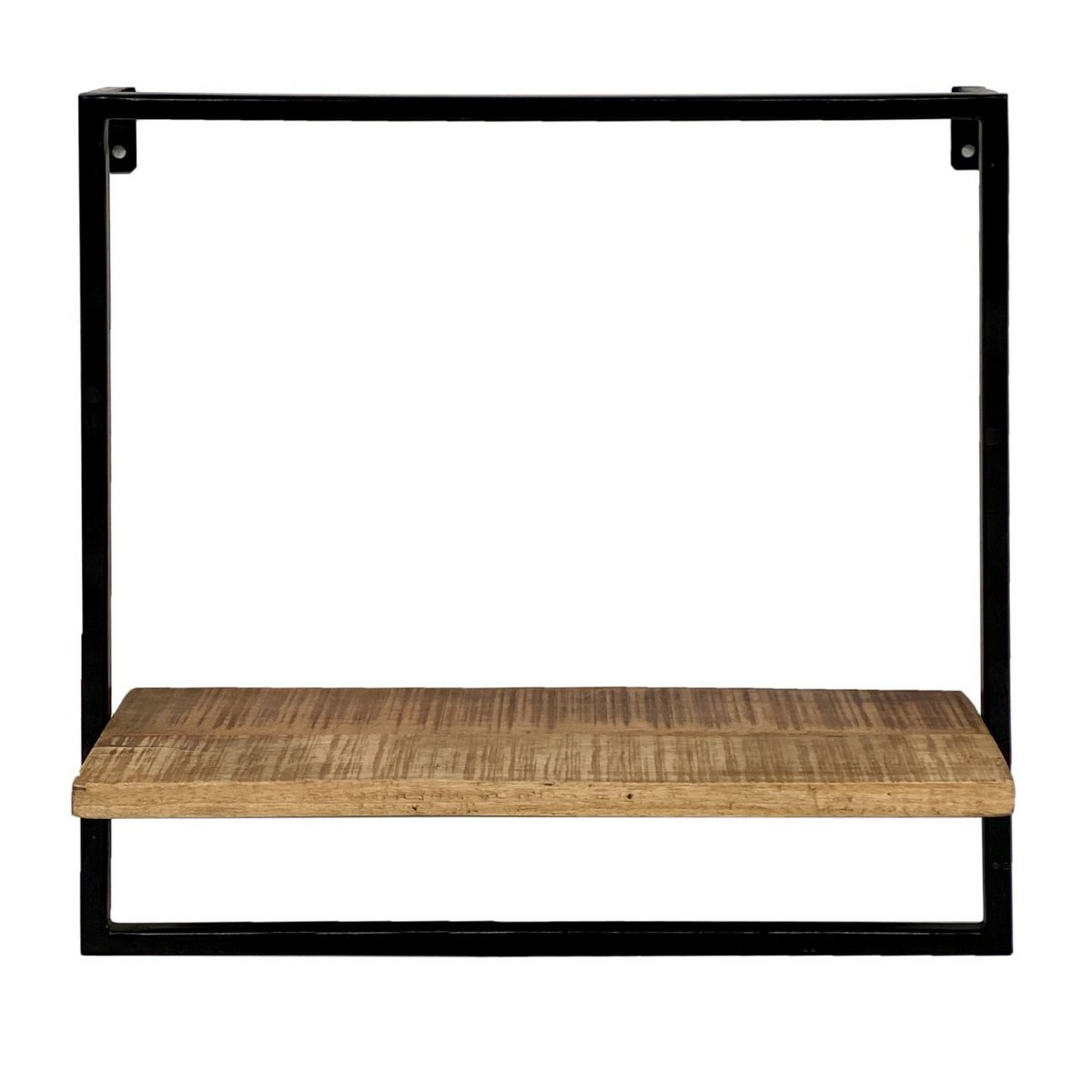 Hanging shelf - wall shelf - bookshelf 50x50x25 cm - Dock - metal frame black