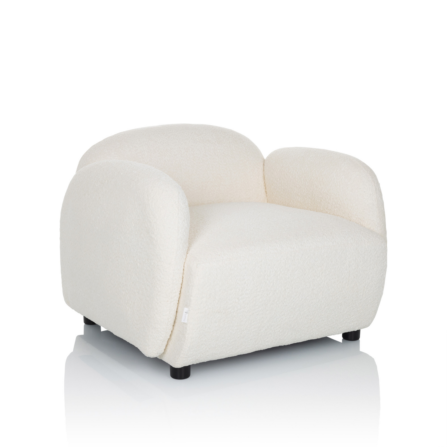 B-Ware Hjh Living Loungesessel Relaxsessel Verduna Sessel Lounge Deko Stoff Bouclé Weiß