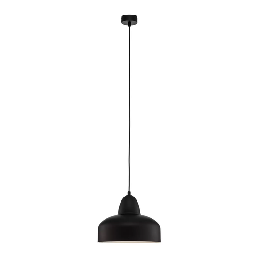 Hengilampi á lager Mille, svartur hengilampi með einni peru, hengilampi E27