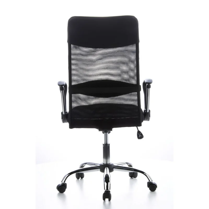 Skrifstofustóll í B-flokki, framkvæmdastjórnarstóll, skrifborðsstóll, Aria High, möskvaefni, gervileður, svartur