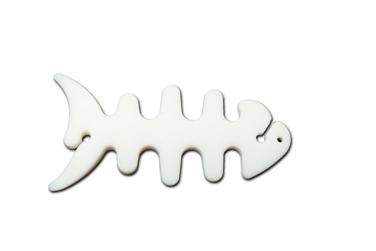 SYSTEM-S Cable Manager Wrap Cable Winder Fish Shape Silicone Winder Cable Protector for Headphones in White