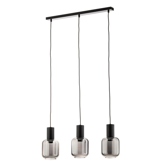 B-flokks Euluna hengiljós Smoke loftlampi lampi reyktur gler þrefaldur ljós 97 