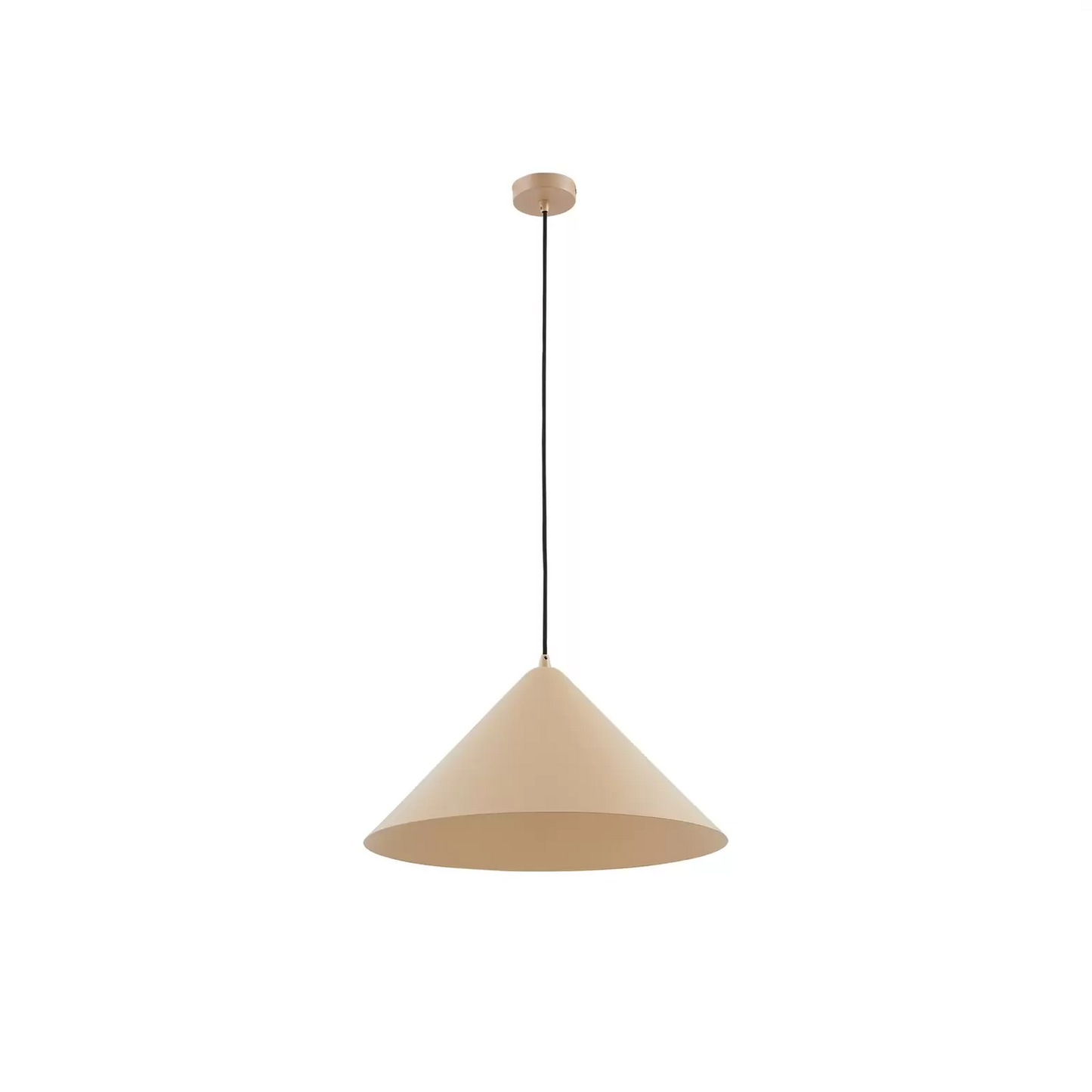 Lindby hengiljós í B-flokki, Clarine Beige, ø 50 cm, málmloftlampi, ljóskastari