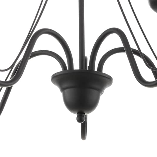 B-grade Euluna chandelier lamp light living room lamp Malbo five-light E14 black