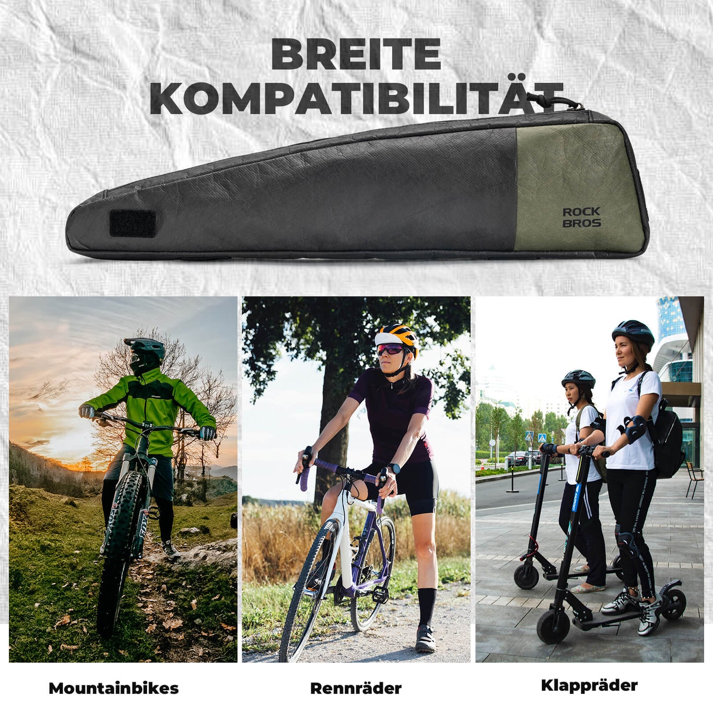 2-in-1 top tube bag, water-repellent, with shoulder strap, 0.9L