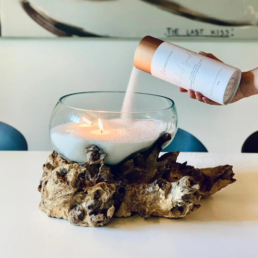 Kerzenpulver „Mandarine-Jasmin“ – 700g Duftkerze zum Selbermachen inkl. 20 Dochte