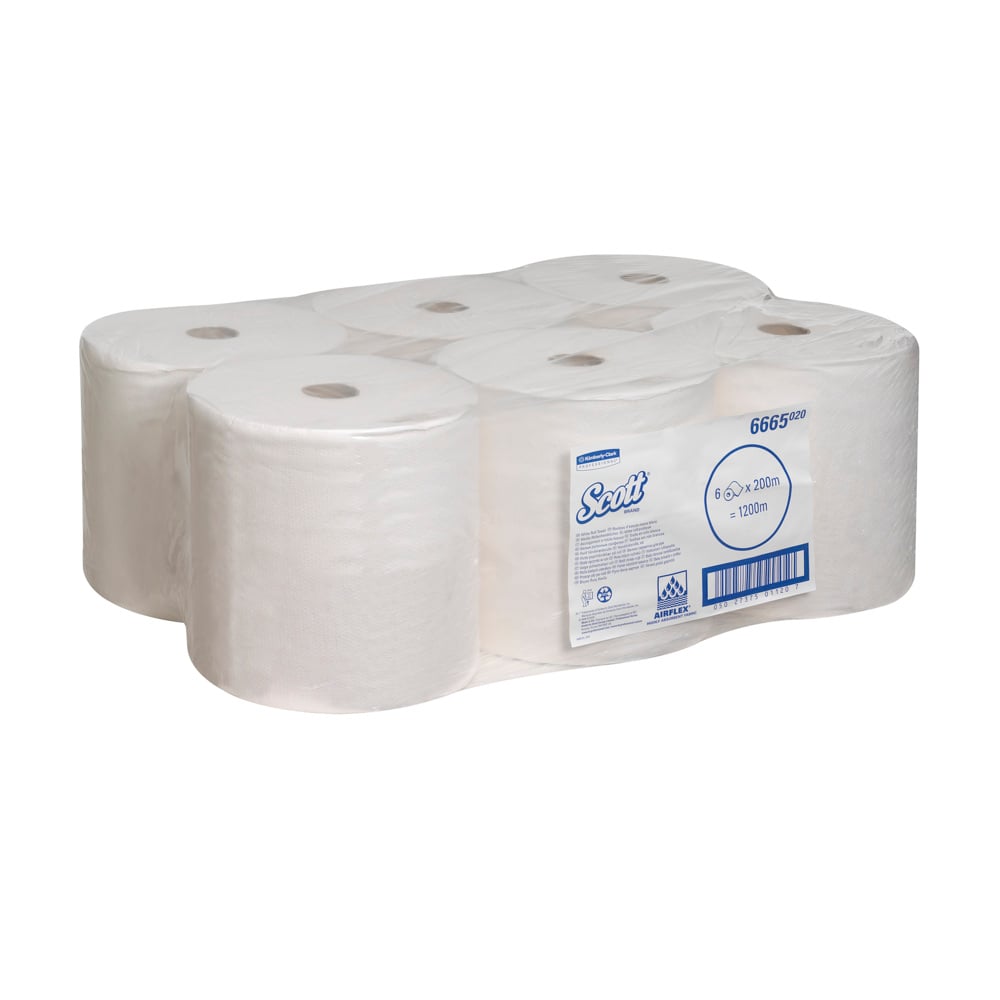 Scott® PERFORMANCE Handtücher - Rolle / Weiß - 6 Rolls  x 1 Sheet | Karton (6 Rollen)
