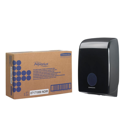 Aquarius™ Dispenser for Folded Towels - Interfold / Black - 1 Dispenser | Carton (1 Dispenser)