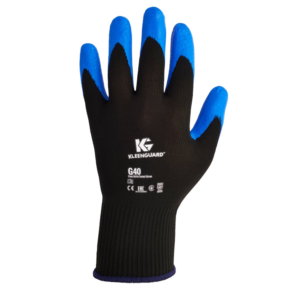 KleenGuard® G40 Schaumbeschichtete Handschuhe - handspezifisch / Blau
