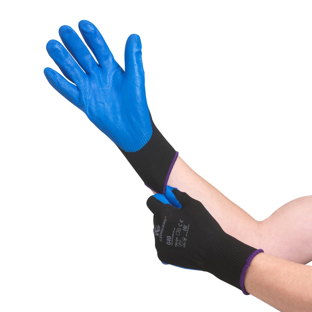 KleenGuard® G40 Schaumbeschichtete Handschuhe - handspezifisch / Blau
