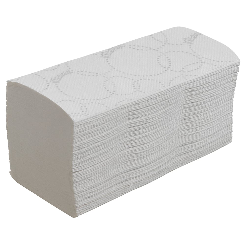 Kleenex® Falthandtücher - Interfold / Weiß - 15 Clips  x 186 Sheets | Karton (15 Päckchen)