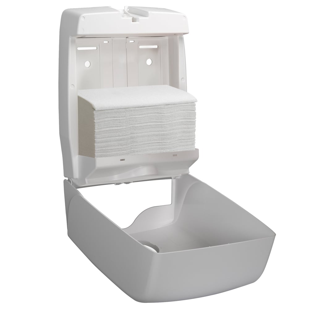 Aquarius™ Dispenser for Folded Hand Towels - C-Fold / White - 1 Dispenser | Carton (1 Dispenser)