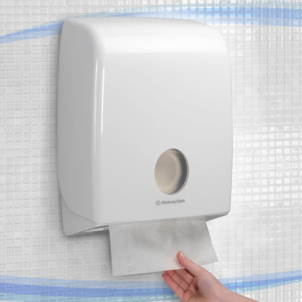 Aquarius™ Dispenser for Folded Hand Towels - C-Fold / White - 1 Dispenser | Carton (1 Dispenser)