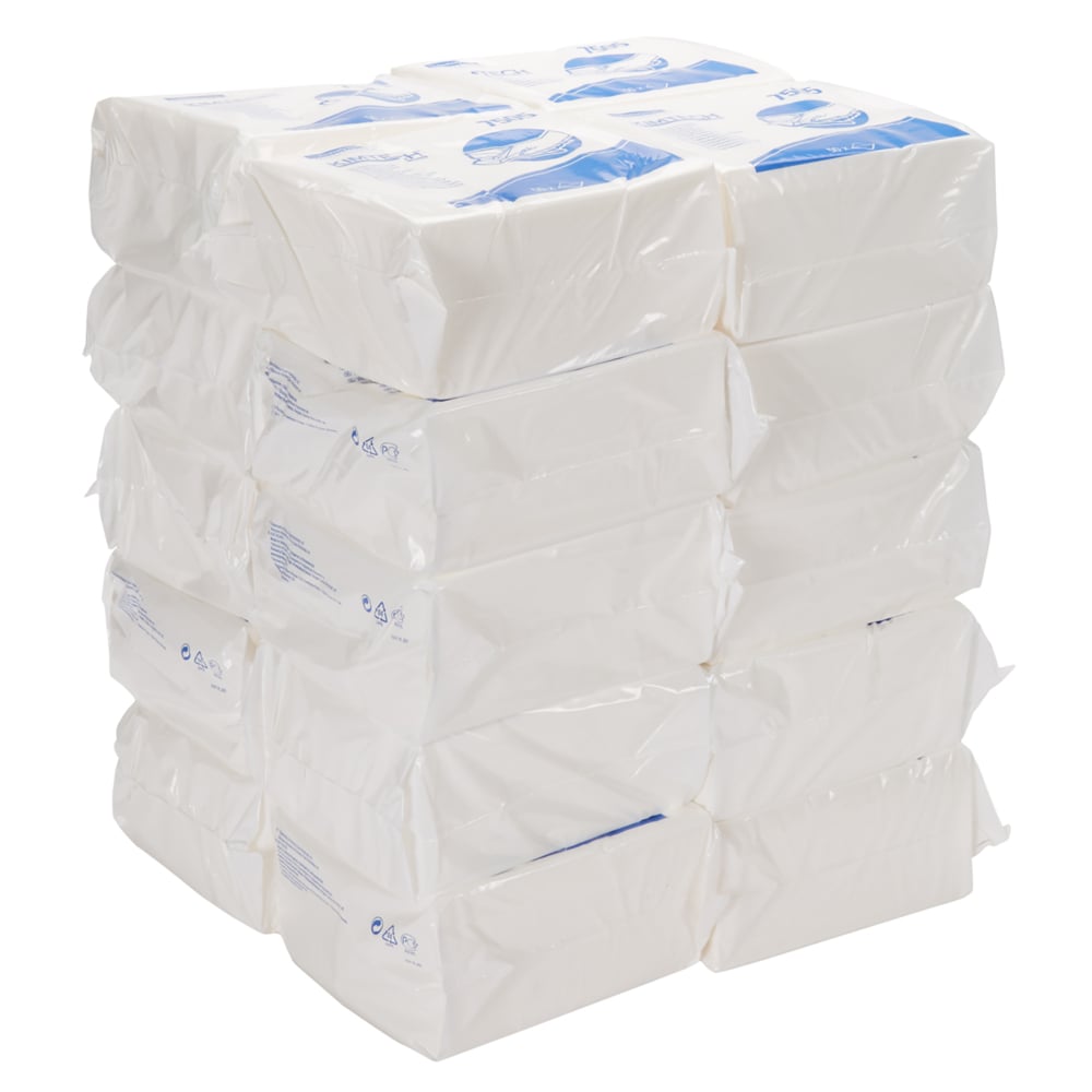 Auslaufartikel: Kimtech® Saugfähige Pflegetücher - Weiß - 20 Bags  x 50 Sheets | Karton (20 Beutel)