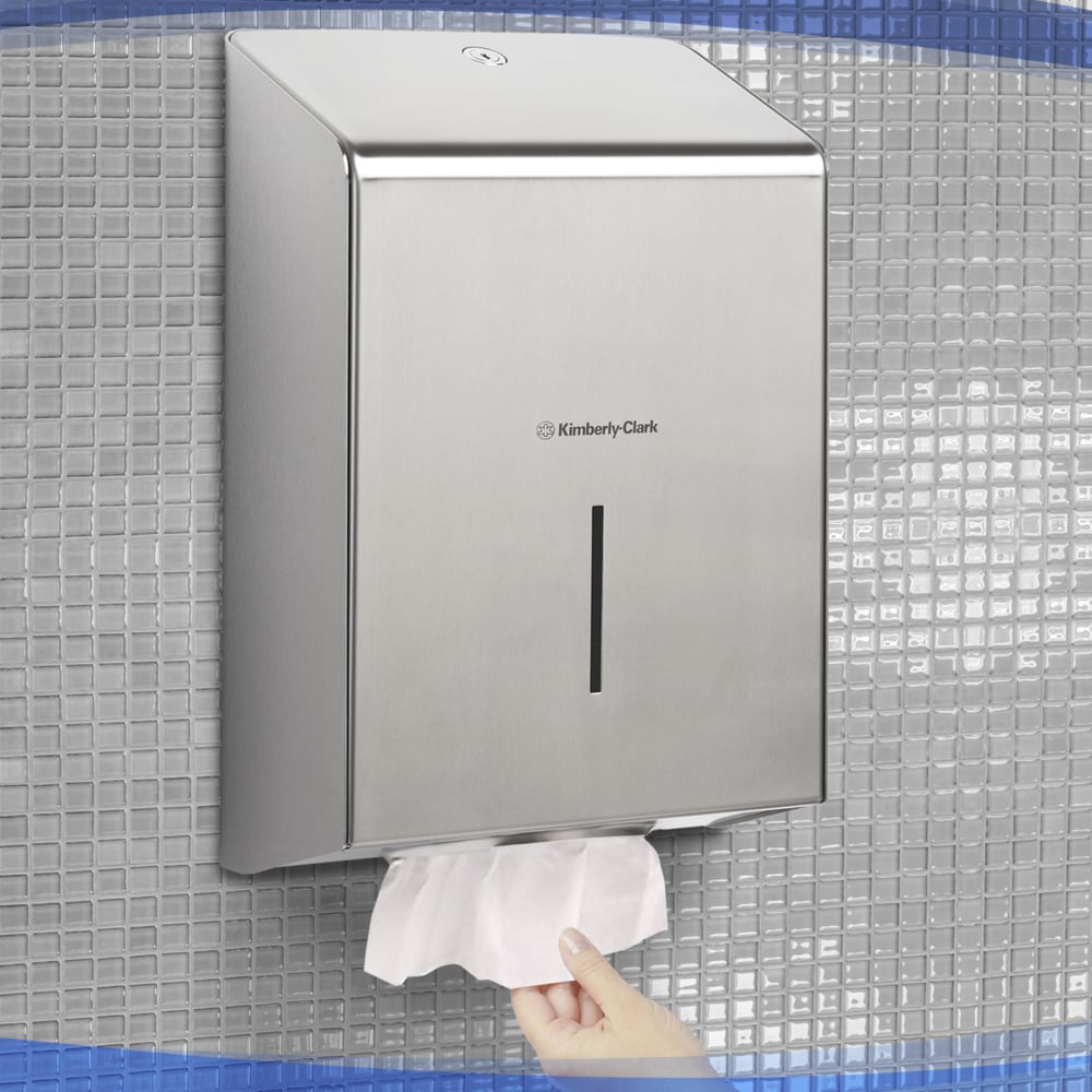 Kimberly-Clark Professional™ Handtuchspender - Edelstahl - 1 Dispenser | Karton (1 Spender)