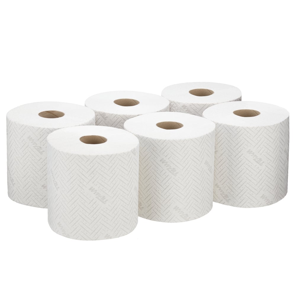 WypAll® L20 Papierwischtuch für Instandhaltungsarbeiten - Zentralentnahme  / Weiß - 6 Rolls  x 400 Sheets | Karton (6 Rollen)