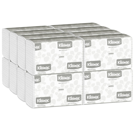 Kleenex® Handtücher - MultiFold / Weiß /Mittel - 16 Clips  x 150 Sheets | Karton (16 Päckchen)