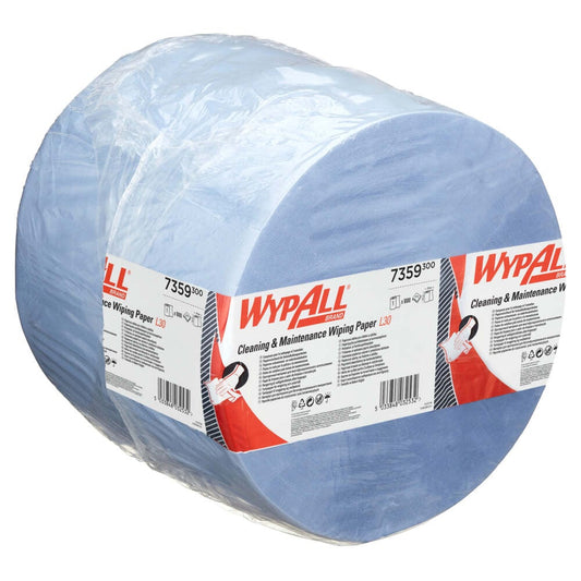 WypAll® L30 Papierwischtuch für Instandhaltungsarbeiten - Großrolle - Extra breit & lang / Blau - 1 Roll  x 1000 Sheets | Karton (1 Rolle)