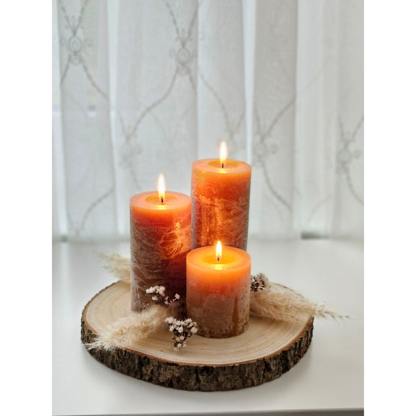 Dekobrett Baumscheibe Holz Holzbrett Brett Tablett Tischdeko Holzscheibe Ø 30 cm