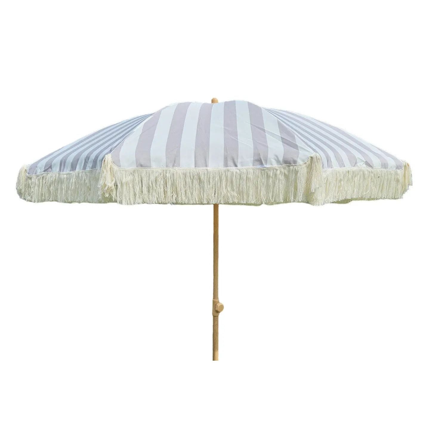 Sonnenschirm Strandschirm Schirm gestreift mit Fransen maritim UV Schutz Ø 180cm