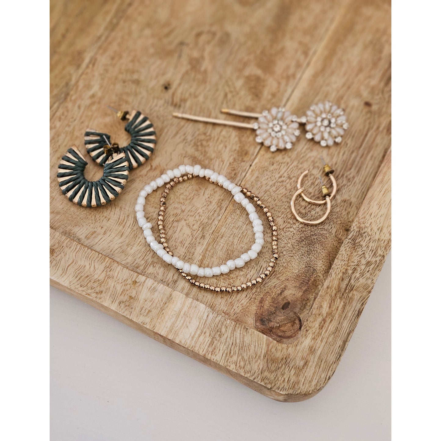 Tablett Mangoholz Holztablett Mango Holz Teller Deko braun hellbraun 24x24 cm