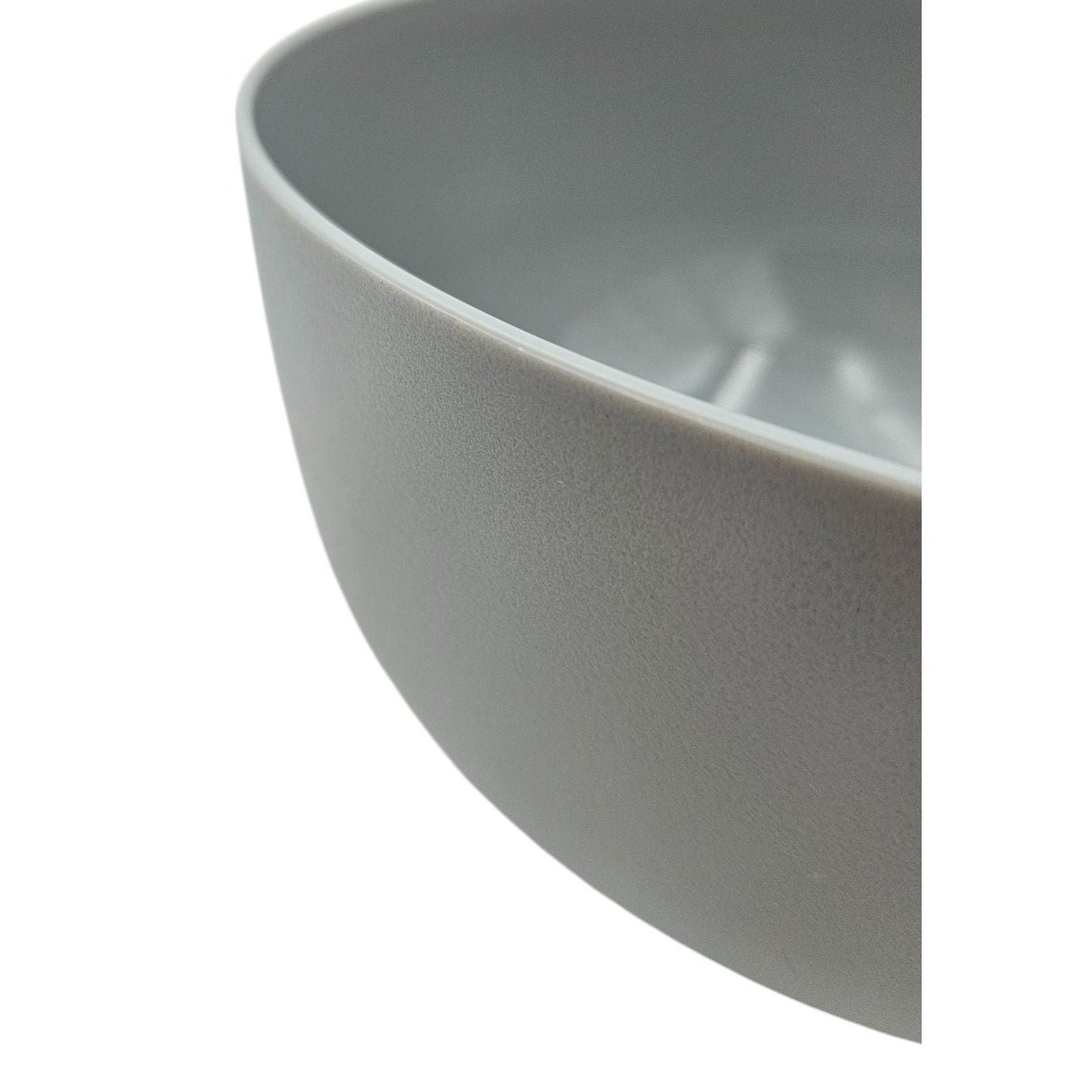 Salatschüssel mit Besteck Bambus grau 23 cm Holz Salatbesteck grau