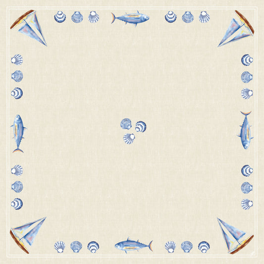 Dunicel Mitteldecke 84x84 cm - Tide Design für Feste und Events | Packung (100 Stück)