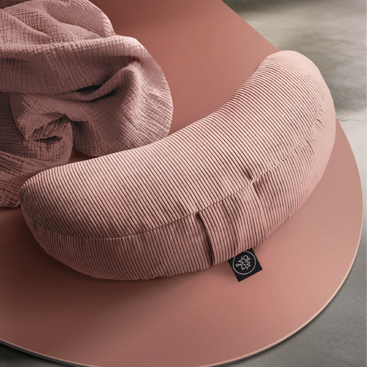 Design Yoga Halbmond Kissen - Blush Cord