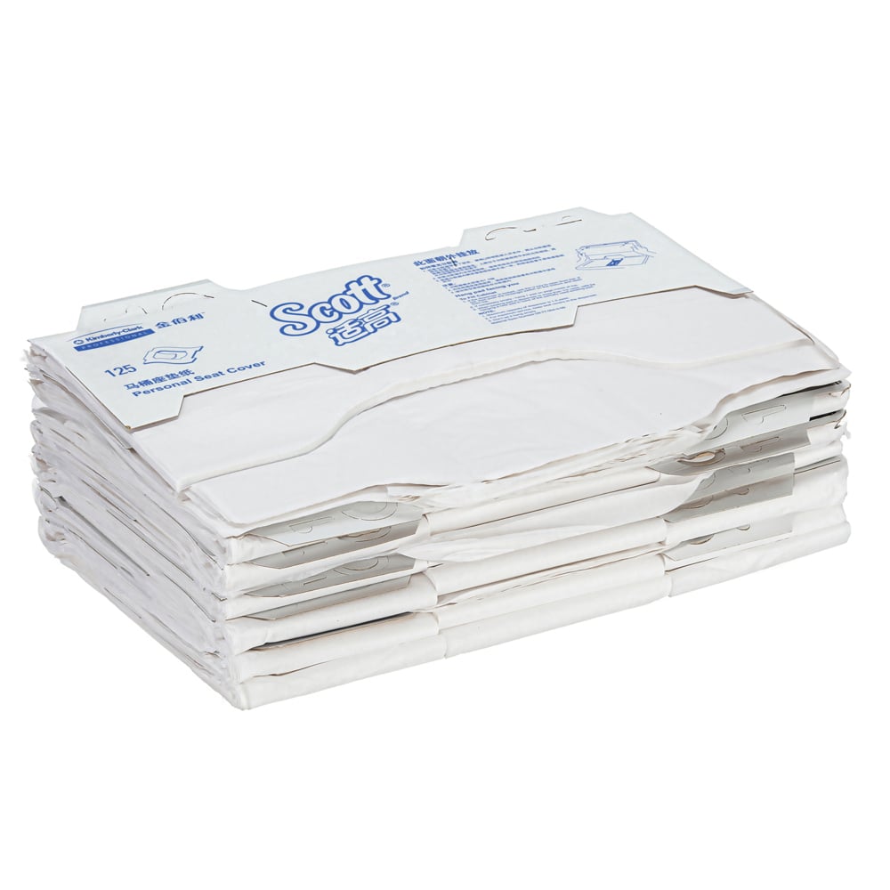 Scott® Toilettensitzauflagen - Weiß - 24 Bags  x 125 Packs | Karton (24 Beutel)