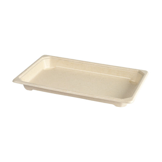 Sushi & Deli Tray Medium - coated  Braun Bagasse PLA-coated 215x135x22 | Packung (110 Stück)