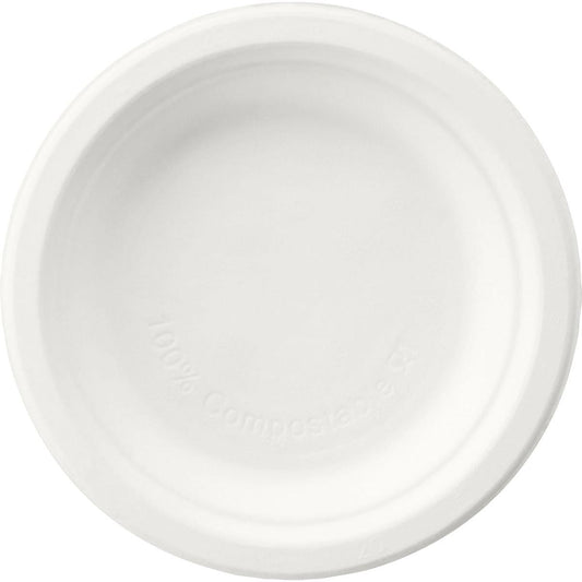 Teller ø 15 cm Weiss - uncoated  Weiß Bagasse Ø150 | Packung (125 Stück)
