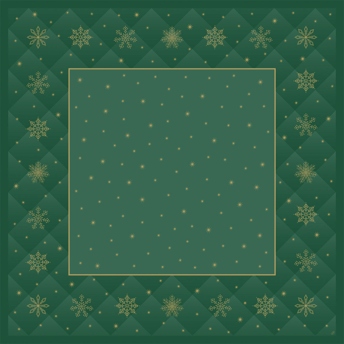 Bio-Dunicel-Mitteldecke 84x84cm Rhombus green | Packung (20 Stück)