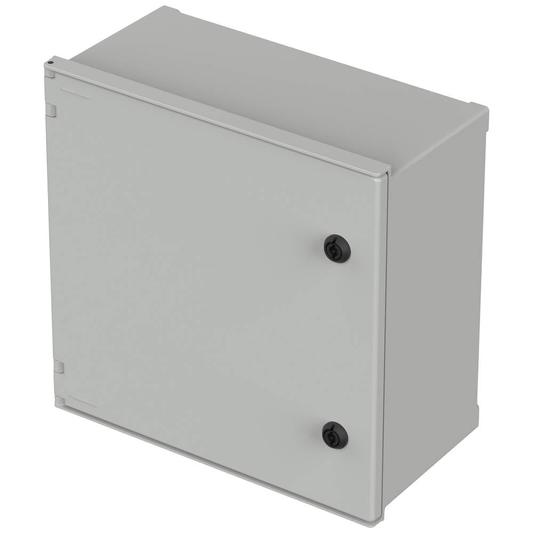 Stjórnskápur úr ljósgráum pólýester úr Bopla Polysafe PS 442, flokkur B, 400x400x200 mm