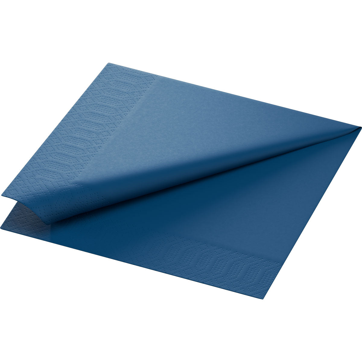Zellstoffservietten 40x40 cm, 3-lagig, 1/4-Falz, blau | Packung (250 Servietten)
